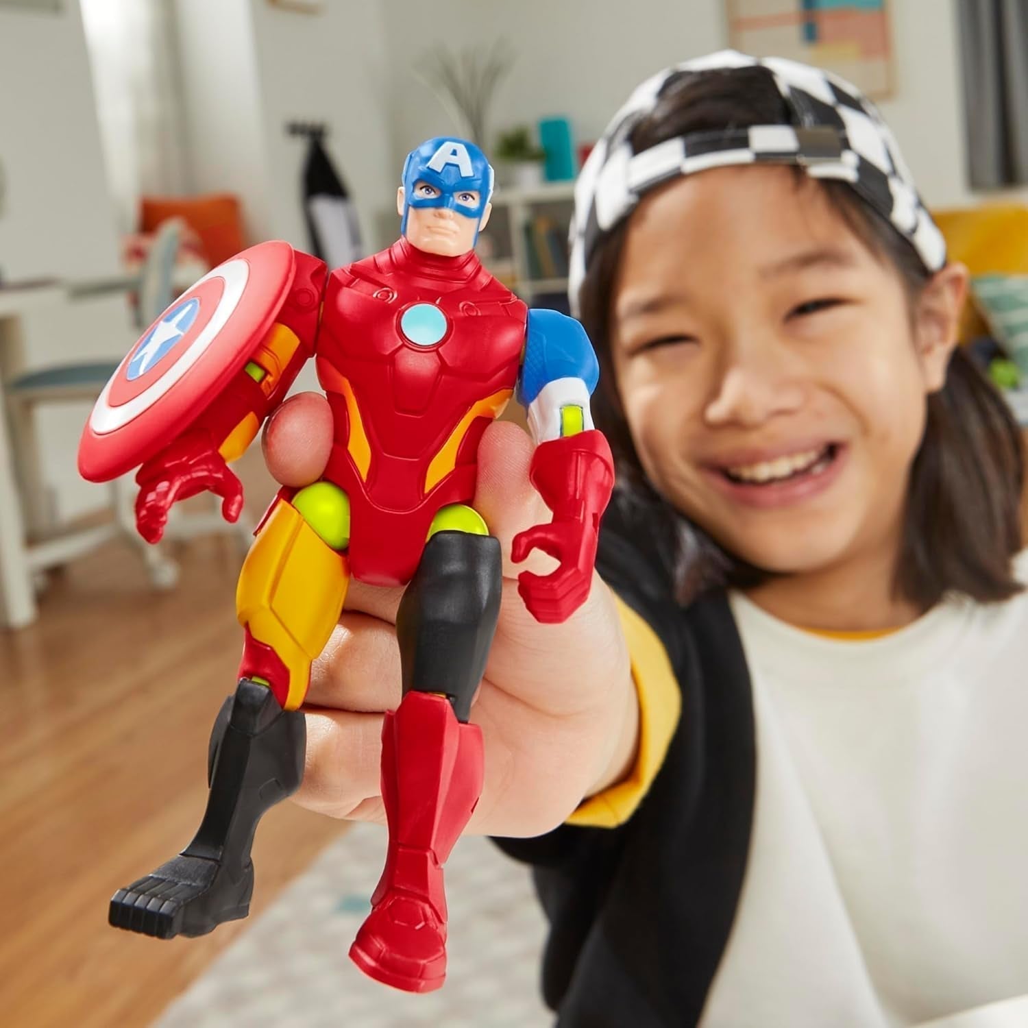 Mixmashers Marvel Capitán América Vengadores Mix-And-Match Figuras de acción y accesorios Figuras de acción Naty Shop
