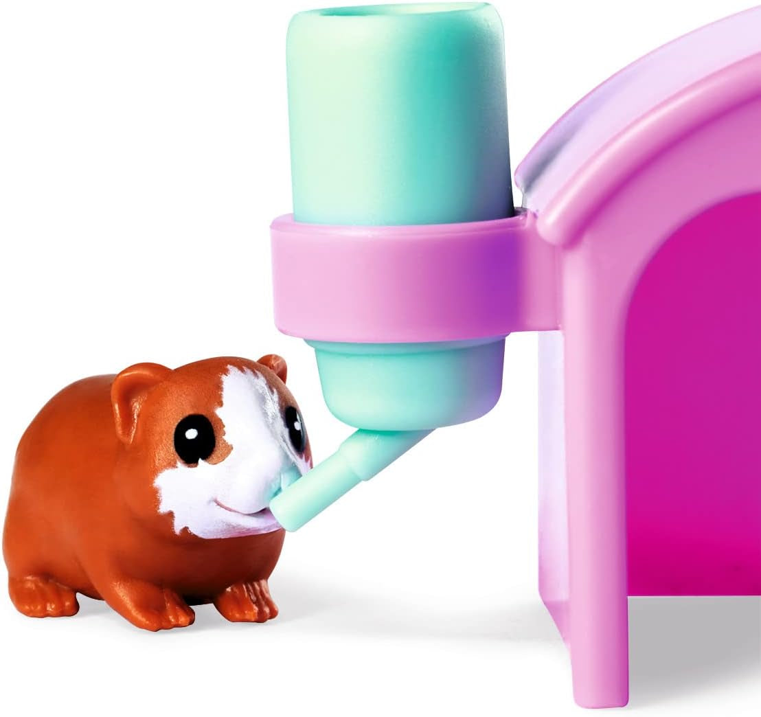 Muñeco Simba Evi Love Guinea Pigs con dos cobayas y casa, botella de agua y zanahorias, 12 cm, a partir de 3 años