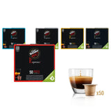 Caffè Vergnano 1882 - Èspresso Kompostierbare Kaffeekapseln, Compatible con Nespresso, Cremoso (Cremoso) - Packung Enthält 50 Kapseln