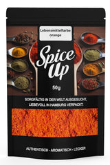 Colorante alimentario naranja Spice up 50G – Colorante alimentario naranja 50G – Polvo de color brillante para ideas de cocina y repostería – Para postres, bebidas, curry y decoraciones creativas – Vegano y sin aditivos artificiales