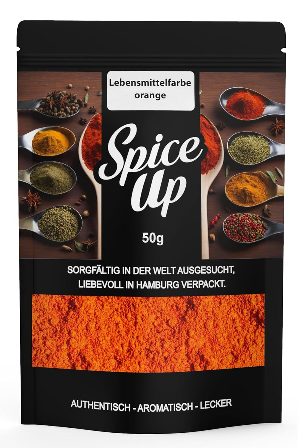 Colorante alimentario naranja Spice up 50G – Colorante alimentario naranja 50G – Polvo de color brillante para ideas de cocina y repostería – Para postres, bebidas, curry y decoraciones creativas – Vegano y sin aditivos artificiales