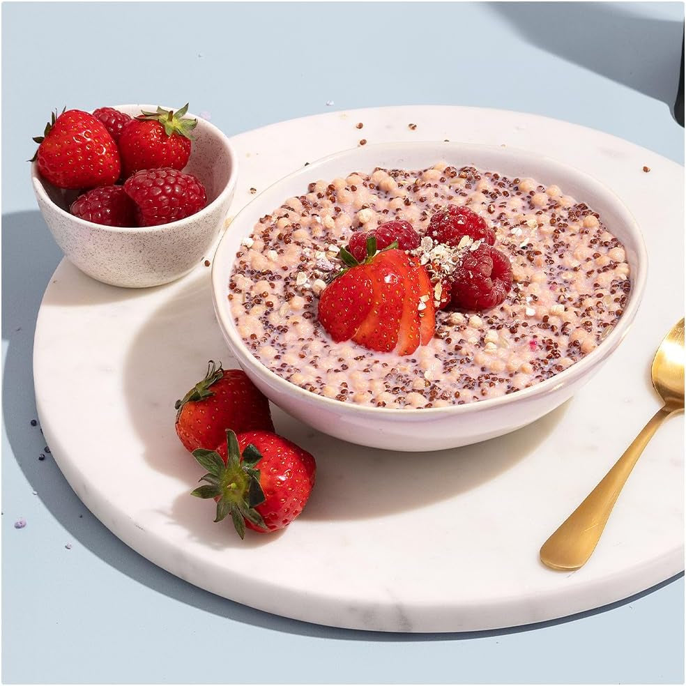Funciona con proteínas | Superfood Breakfast - GOLD Innovation, Cereal galardonado, Muesli proteico, rico en nutrientes con cereales, semillas y avena, alto en fibra, manzana y canela, 10 porciones, 600 g