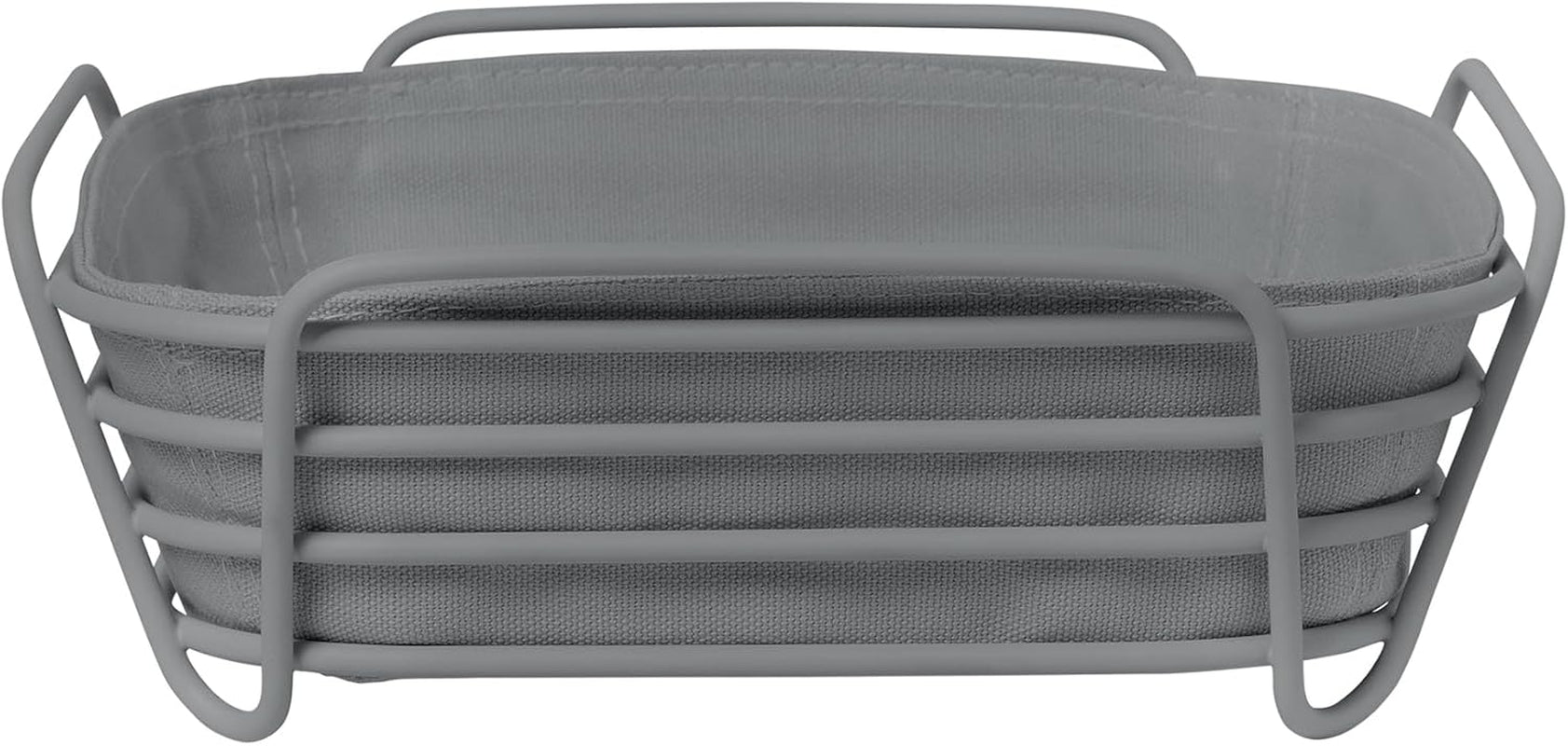 Blomus -DELARA- panera talla L, cuadrada, bolsa de tela extraíble, diseño elegante, 26 x 26 cm, color Rayo de luna (64075) Cajas para guardar alimentos Naty Shop Piel de tiburón Talla única