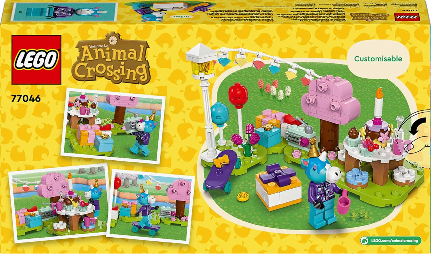 LEGO Animal Crossing Fiesta de cumpleaños de Jimmy Juguete creativo para niños Videojuego Set de animales y caballos Regalo para niñas y niños 6 años 77046 Juegos de construcción Besuche den LEGO-Store
