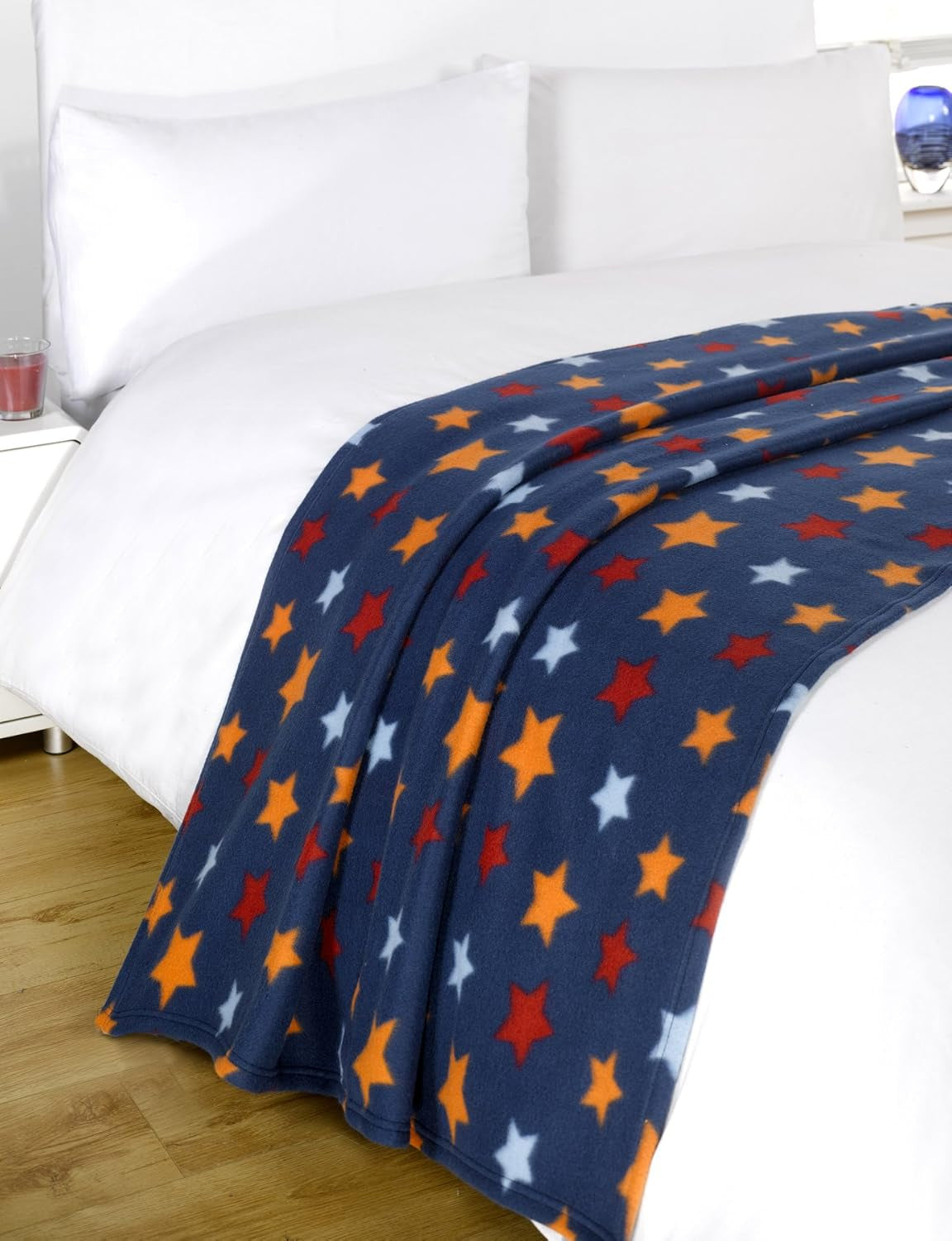 DREAMSCENE manta cómoda manta mullida manta de lana - manta de salón cálida invierno suave, manta de sofá, manta de sofá, manta de peluche para niños, mantas de salón y de peluche 120X150Cm, manta para sofá estrellas grises Camas y mantas Besuche den DREAMSCENE-Store Multicolor 120 X 150 Cm
