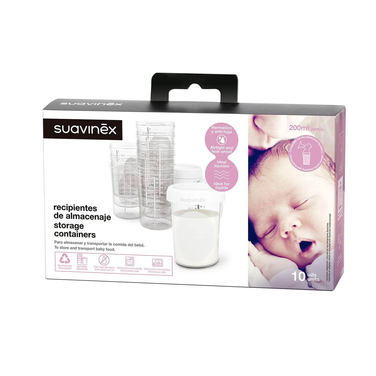 Cajas para guardar alimentos, Suavinex, 10 unidades Alimentación y Accesorios Lactancia Tienda Bebe Naty