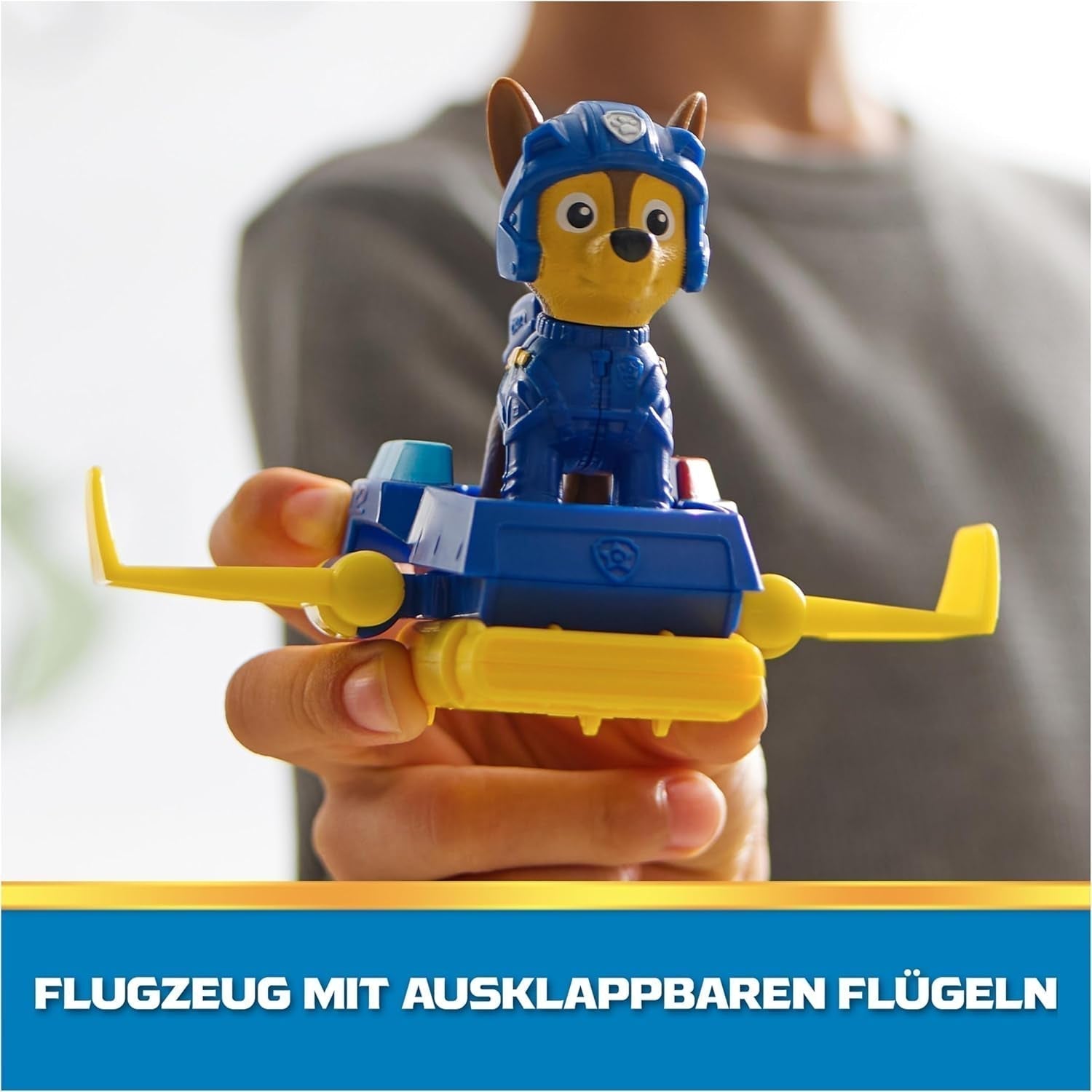 PAW PATROL Chase Action Pup Mini avión de rescate con alas plegables, juguete para niños de 3 años, figuras de acción Naty Shop