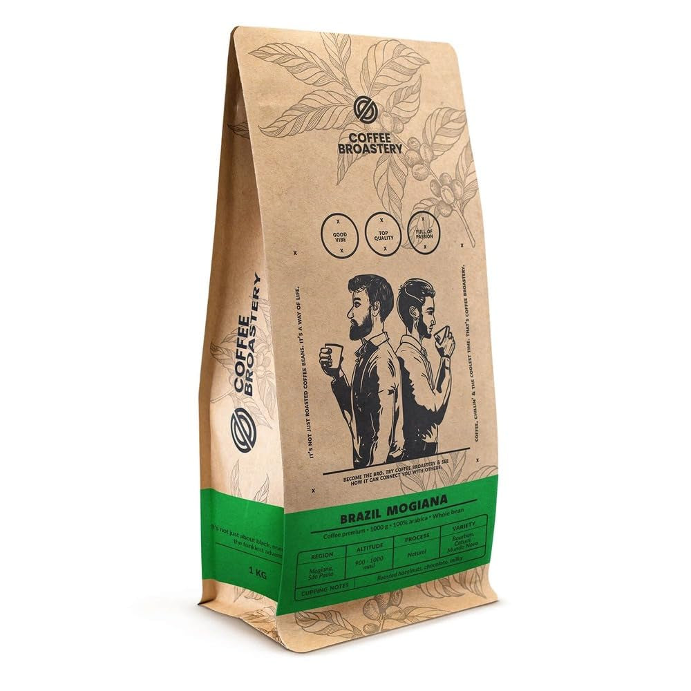 Juego de café en grano 2x1kg 2000g | Brasil Mogiana | Brasil Cerrado | Brasil | Café especial | recién frito