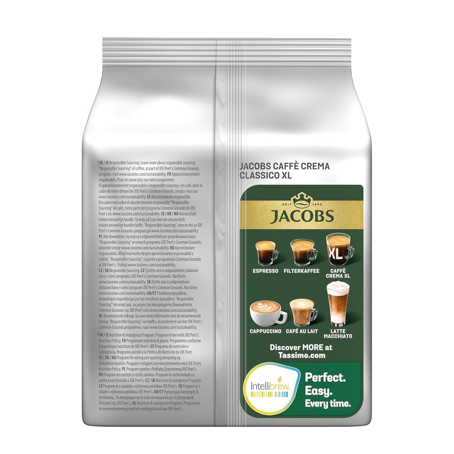 Tassimo Kapseln Jacobs Caffè Crema Classico XL, 5 x 16 pastillas, 80 cápsulas de café