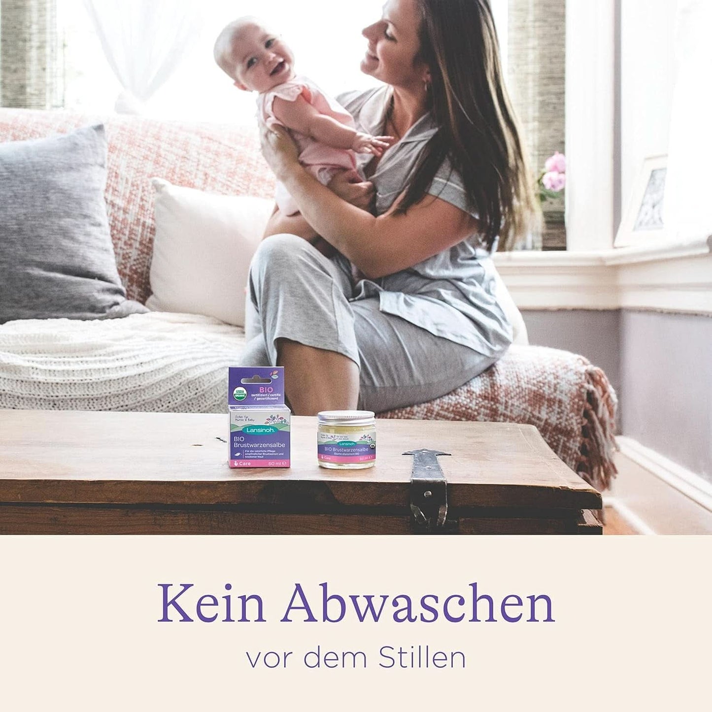 Lansinoh BIO Brustwarzensalbe, 60 Ml - Natürliche Pflege Empfindlicher Brustwarzen Und Trockener Haut - Accesorios Climaneutrales Alimentación y Lactancia Baby Naty Shop