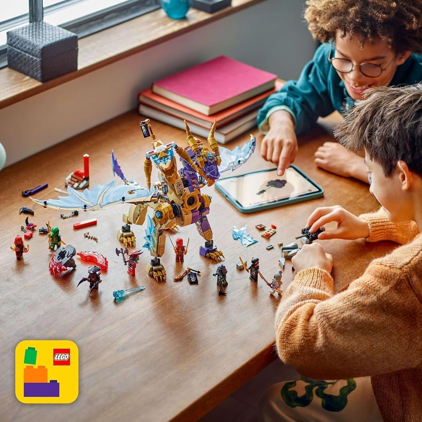 LEGO NINJAGO Dragón Arco de Luz - juguete con 8 minifiguras y una rueda de Spinjitzu - juguete de construcción ninja interactivo para niños y niñas mayores de 9 años - idea de regalo para fans 71836 Juegos de construcción Besuche den LEGO-Store