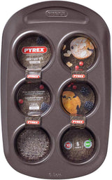 Pyrex BANDEJA 6 MAGDALENAS ASYMETRIA PX Muffinförmchen, Metall, Bunt, 6 Moldes y bandejas para magdalenas Naty Shop
