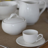 Villeroy & Boch New Cottage Basic Sugar Bowl, 450 ml, altura: 6,5 cm, porcelana premium, blanca