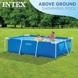 Intex 28271NP - Piscina elevada rectangular con estructura, 2282 L, acero y PVC, azul, 260x160x65 cm