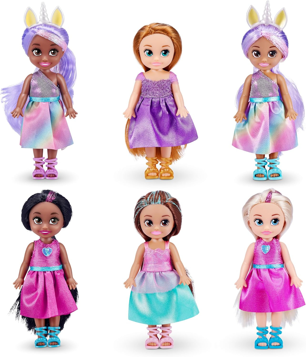 Muñecas coleccionables de moda de princesa, muñecas de vestir princesa (paquete de 6)
