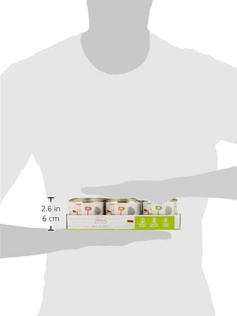 MjAMjAM - Comida húmeda premium para gatos - Paquete mixto I - Pollo, ternera y corazones, paquete de 6 (6 x 200 g), sin cereales y con carne extra