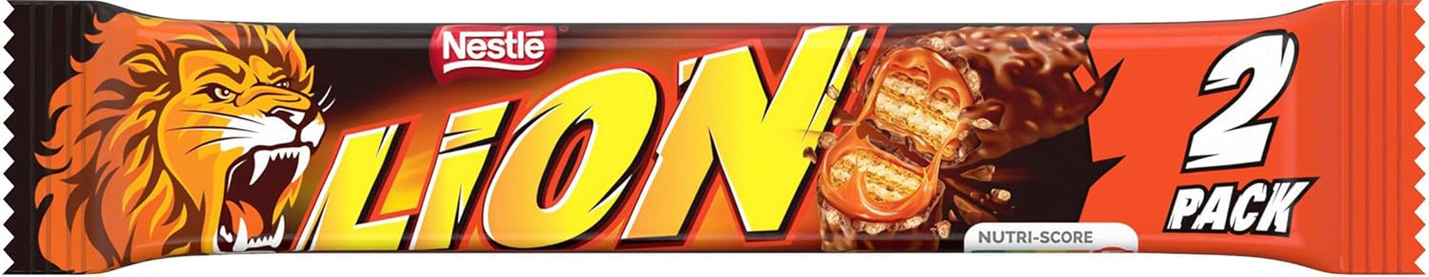 Barra de chocolate Nestlé LION con caramelo, refrigerio crujiente, chocolate crujiente y chips crujientes, relleno de caramelo, una experiencia gastronómica especial, paquete múltiple, paquete de 28 (2 x 30 g cada uno)