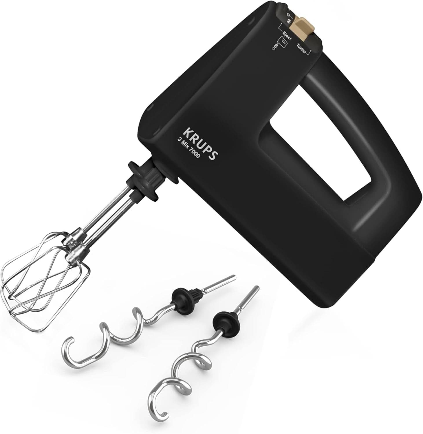 Krups 3Mix 7000 Batidora de mano 60 Jahre Special Edition, 500 Watt, Knet- Und Rührhaken Aus Edelstahl, Langes Netzkabel, Zubehörtasche, F6085811, Schwarz/Kupfer Kitchen Naty Shop 3 Mix 7000 F60858