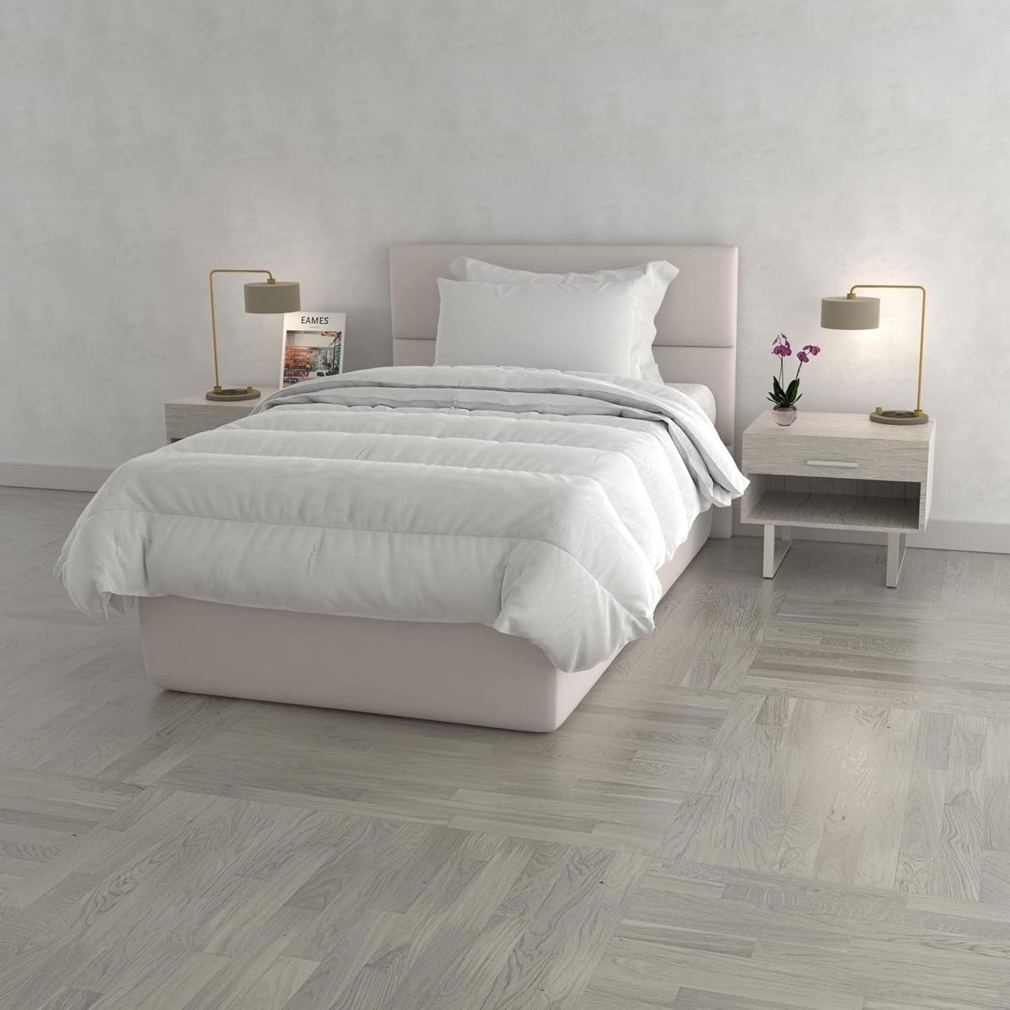 Edredón Prestige, 4 Estaciones, Made in Italy, blanco, 150 X 200 cm Edredones y colchas Naty Shop 150X200Cm