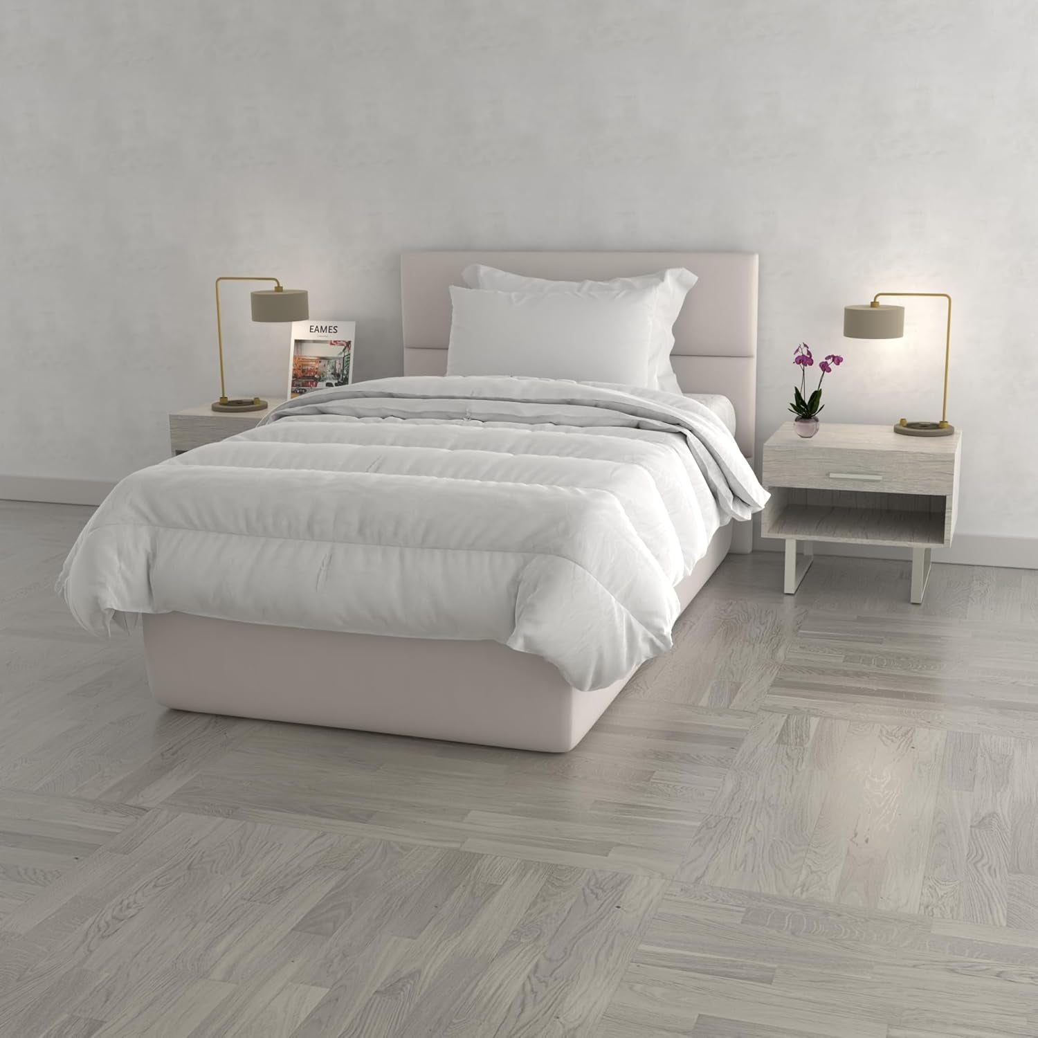 Edredón Prestige, 4 Estaciones, Made in Italy, blanco, 150 X 200 cm Edredones y colchas Naty Shop 150X200Cm