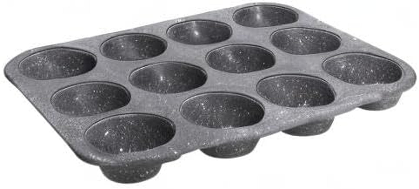 Pure Roq Muffinform Para 12 Muffins, Aluminio, Negro Moldes y bandejas de horno Naty Shop