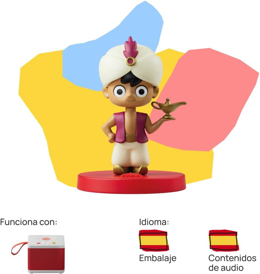 Personaje sonoro - Aladino y la lámpara maravillosa - cuentos y cuentos sonoros - juguete, contenidos educativos, en español, para niñas y niños de 4 a 6 años en adelante Bebe Naty Shop Toys