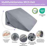 Almohada de plumas ajustable de espuma de alta densidad, almohada ergonómica para la espalda para cama y sofá, almohada de lectura antirreflujo para dormir, jugar, mirar televisión (pesada)