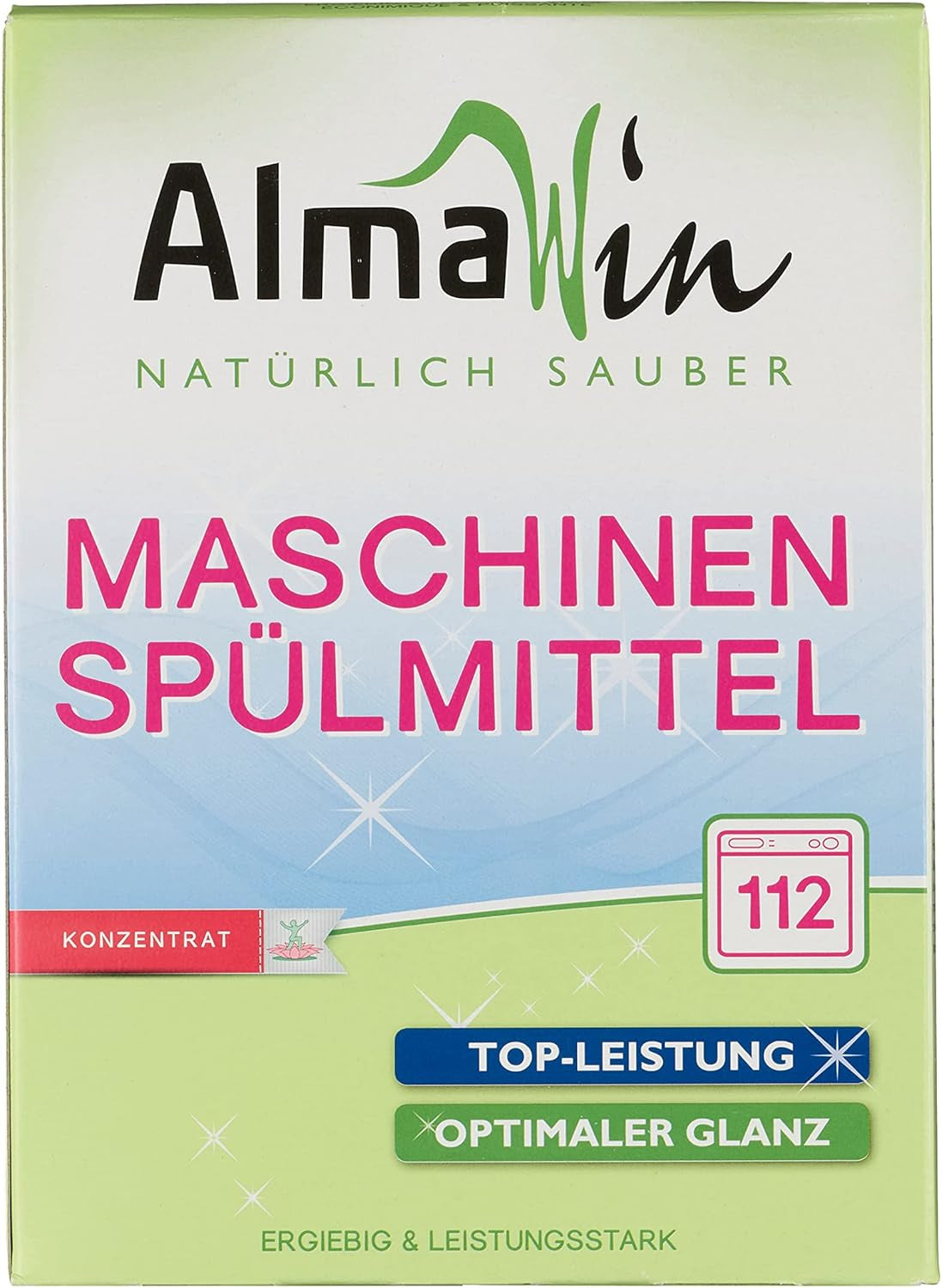 Almawin eco, detergente en polvo 2,8kg, 112 dosis, dosificable para diferentes cantidades de vajilla Naty Shop