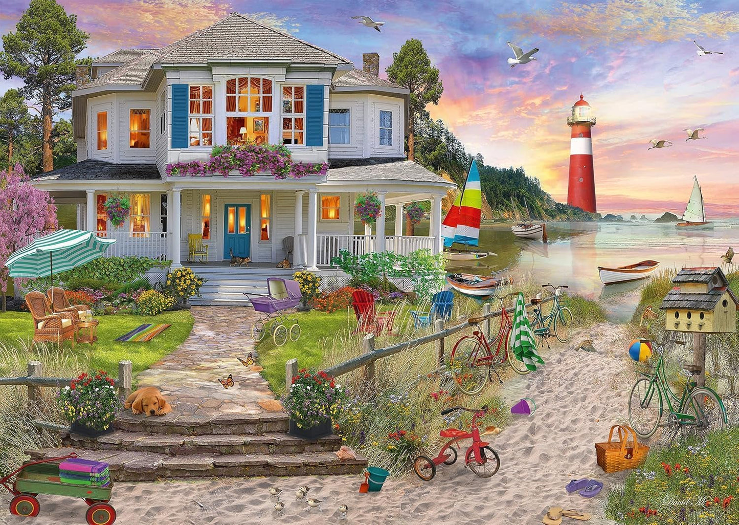 Schmidt Spiele Casa en la playa, rompecabezas de 1.000 piezas Puzzle Naty Shop