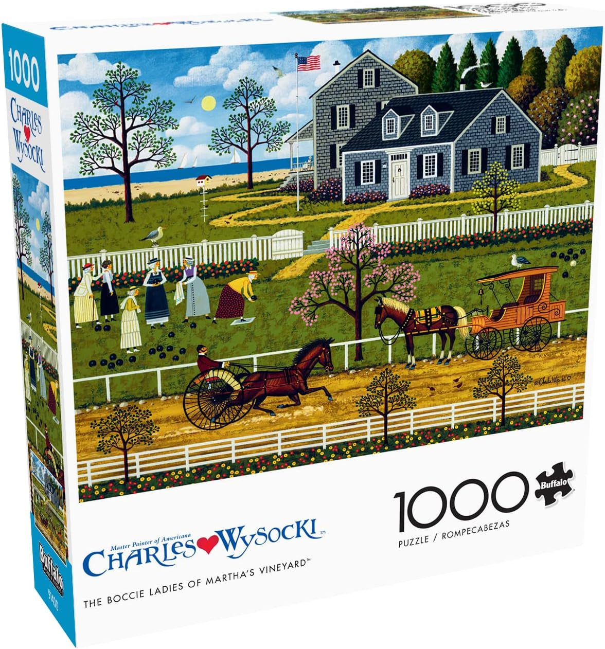 Buffalo Games - Charles Wysocki - Damas de bochas de Marthas Vineyard - rompecabezas de 1000 piezas Puzzle Naty Shop
