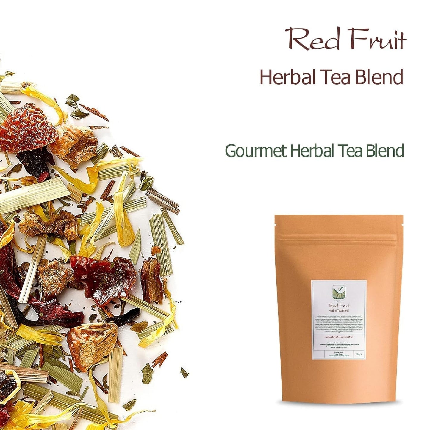Mezcla de infusiones de frutas y hierbas orgánicas - Infusión de hierbas 100% natural con el intenso sabor de las frutas rojas - Té de frutas Té de frutas orgánicas Té de frutas a granel Té de frutas a granel Té de frutas de invierno