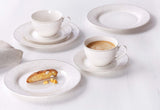Ritzenhoff & Breker Servicio de café Isabella, 18 piezas, porcelana fina, blanco con adornos, 37 x 26 x 25 cm