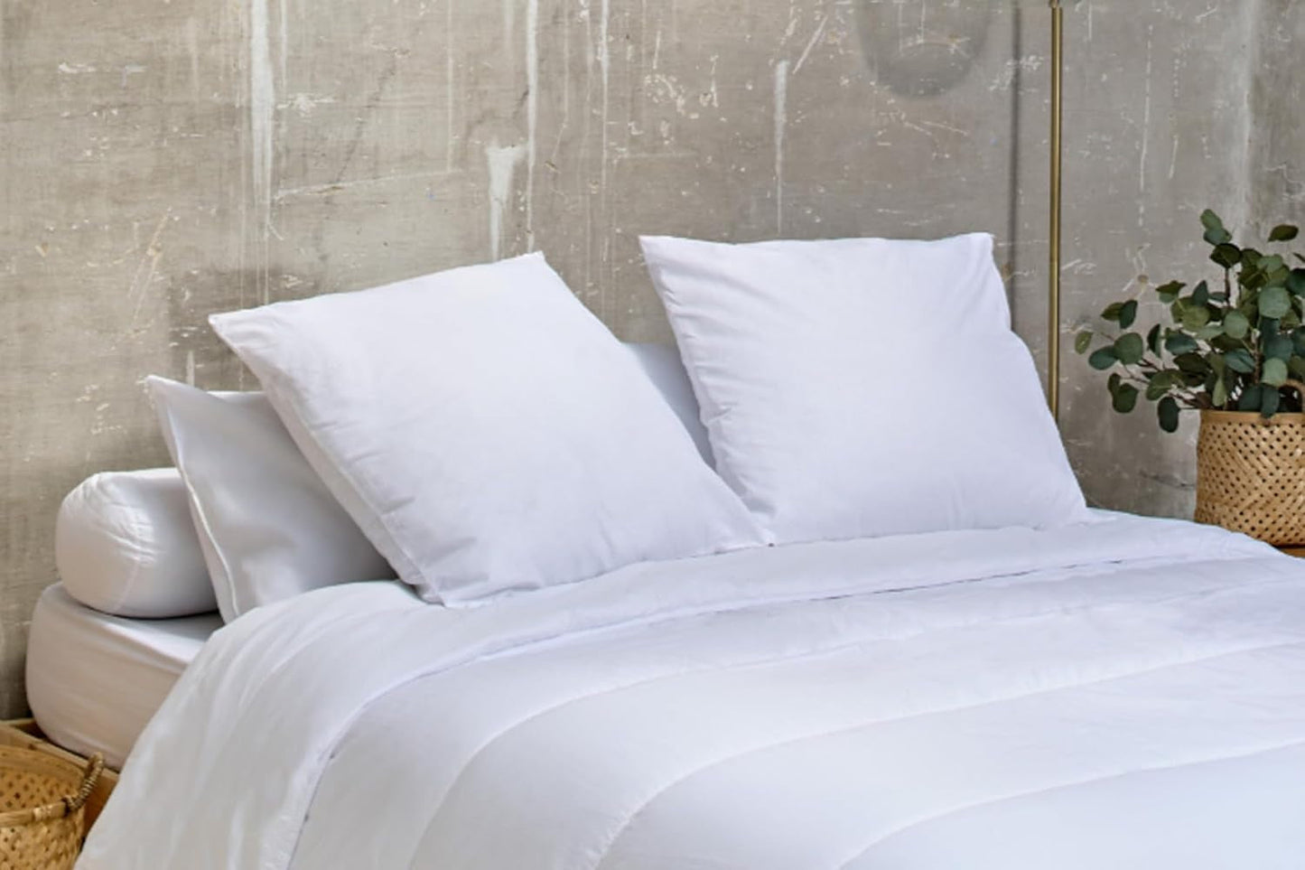 Bleu Câlin Home Collection Juego de 4 almohadas Cliniguard Antiácaros Blanco 60X60 Cm Almohadas estándar Naty Shop