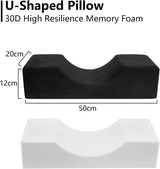 Deciniee Almohada de Pestañas en Forma de U: Almohada Ergonómica para el Cuello Almohada de Pestañas - Almohada de Franela Almohada de Extensión de Pestañas para el Hogar Salón de Belleza Almohadas Ortopédicas Cervicales Naty Shop