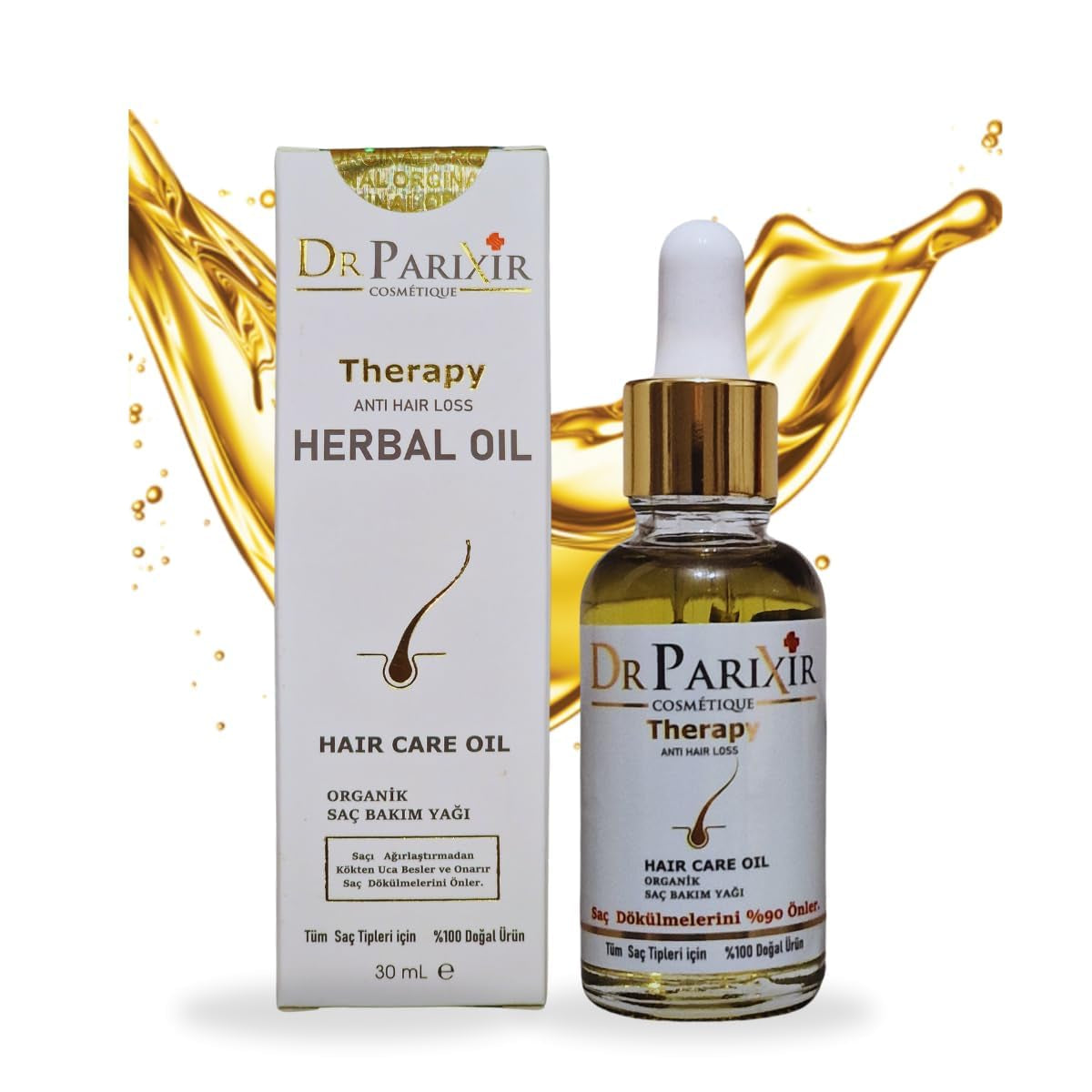 Dr Parixir Sérum Anticaída - Solución eficaz con aceite de oliva y romero, 30ml | Reduce la caída del cabello y fortalece las raíces del cabello Naty Shop Hair Care Default Title