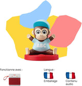 Figura sonora, Maestro Gorila y sus letras, música, canciones y sonidos, niños 2-4 años, versión francesa Jucarii Bebe Naty Shop
