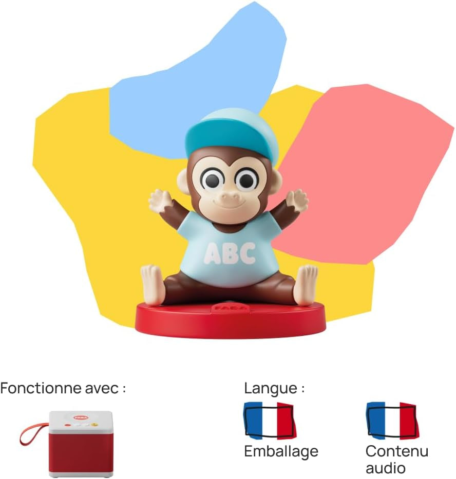 Figura sonora, Maestro Gorila y sus letras, música, canciones y sonidos, niños 2-4 años, versión francesa Jucarii Bebe Naty Shop