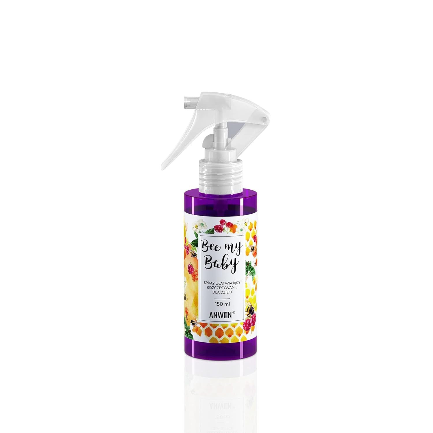 Bee My Baby Spray natural para cabello de bebé para desenredar, desenredar y peinar con aroma a goma de frambuesa - Nutritivo con manteca de karité y extracto de miel Productos desenredantes Naty Shop Default Title