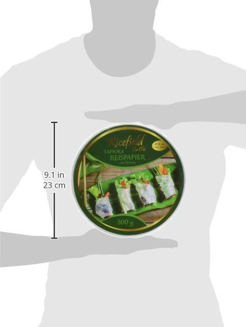 Ricefield Papel de Arroz Tapioca Redondo 22cm Calidad Premium 300g