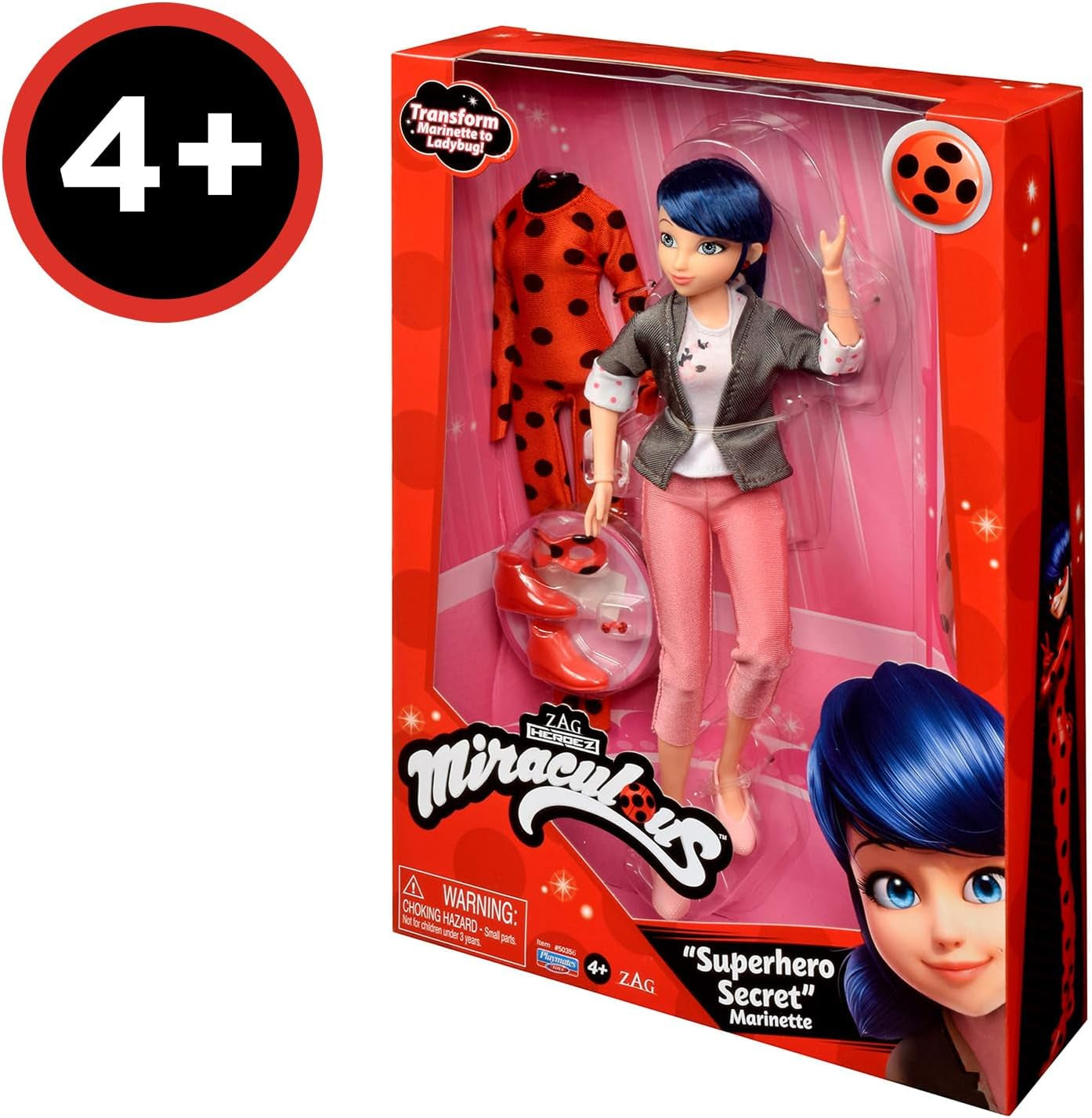 Bandai - Miraculous Ladybug - Muñeca disfrazada 26 cm con dos prendas - Ladybug - P50355 Muñecas Naty Shop