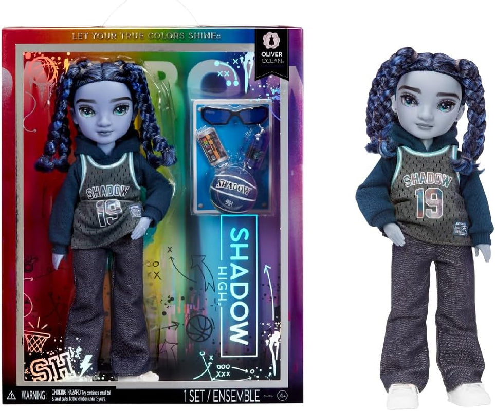 Rainbow High Shadow High Series 3 - Oliver Ocean - Blaue Modepuppe - Junge - Modisches Outfit y más de 10 accesorios para juegos Bunte - Ideal para niños de 4 a 12 años y sammler