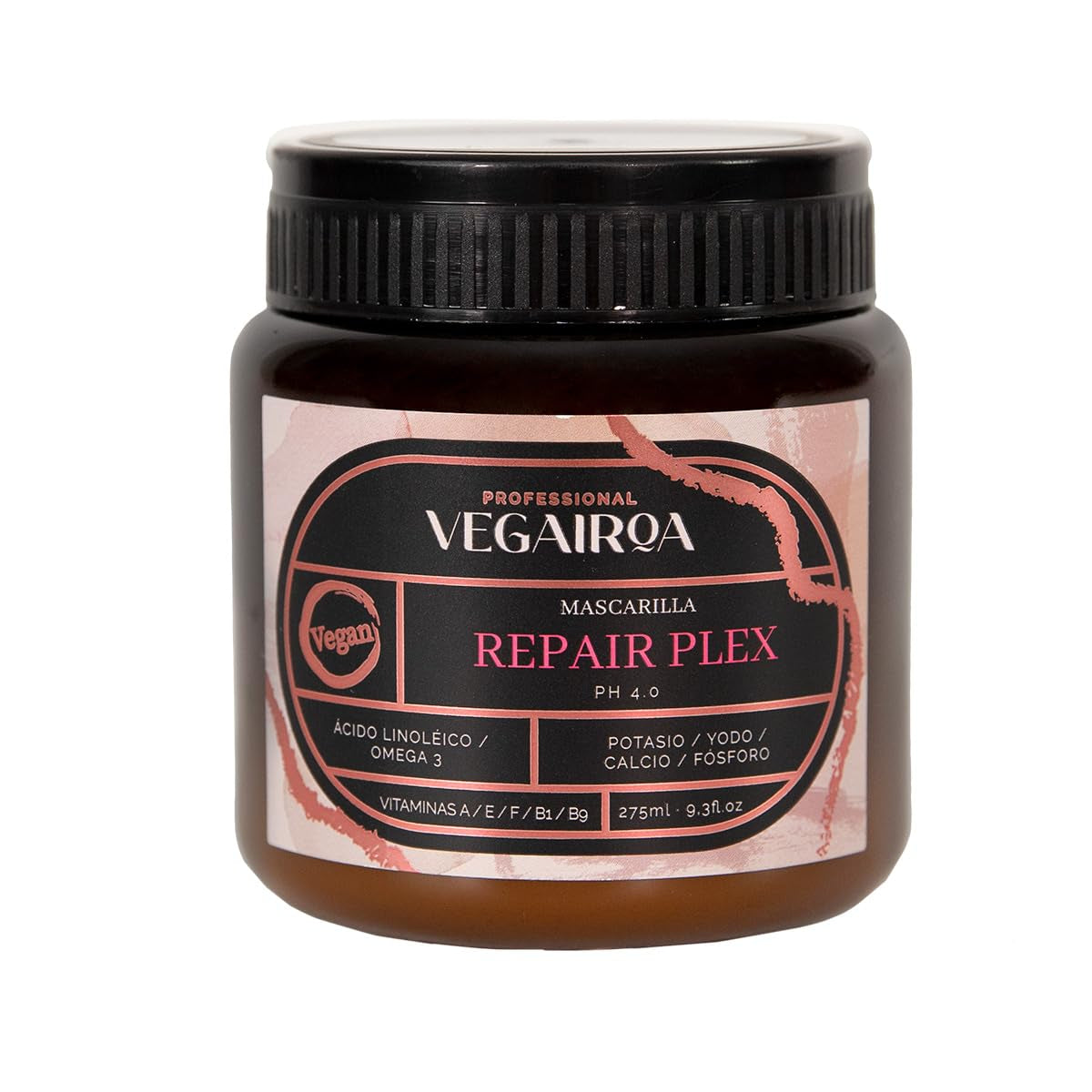 VEGAIROA - Repair Plex Mask - Mascarilla Reparadora Extrema - Hidratante y Nutritiva - Sin Encrespamiento - Para Cabello Tratado Químicamente - Producto Profesional de Peluquería Vegana - 300g Naty Shop Mascarilla Capilar Default Title
