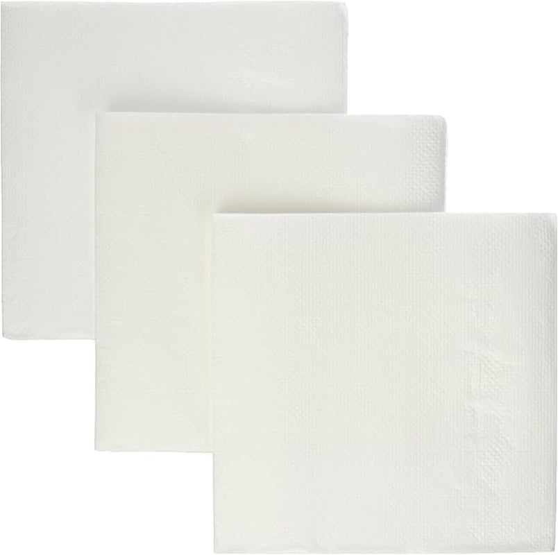 , Servilleta de papel para cóctel, pliegue 1/4, encaje, 150 servilletas, blanco