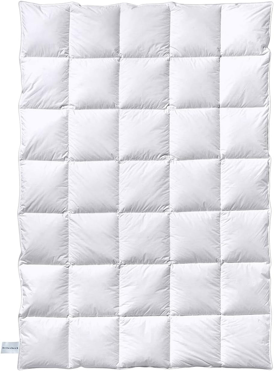 Edredón de plumas Billerbeck - Dorothea 90 - Edredón para todas las estaciones - Edredón de plumas reales 135 x 200 cm - Nivel de calidez medio, blanco Edredones y colchas Naty Shop Título predeterminado