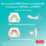 Chupetes NUK Perfect Match Air para bebés | 6-18 meses | Chupetes de ortodoncia que favorecen la circulación del aire y previenen erupciones provocadas por la saliva | 95% de aceptación por parte de los bebés** | Cebra/Leo | Paquete de 2