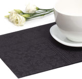 50 Servilletas Colección ROYAL pliegue 1/4 40 X 40 negro "Adornos"