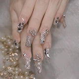 Juego de Uñas Postizas Adhesivas - Uñas Postizas Francesas - 24 Piezas Diseño Cuadrado Corto Blanco Rosa Degradado Uñas Artificiales Manicura Bailarina (Degradado Rosa Corto)