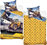 Ropa de cama para niños, excavadora, algodón Ropa de cama infantil Naty Shop