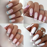 9 colores pegatinas de uñas francesas pegatinas de uñas francesas lámina autoadhesiva para uñas uñas francesas pegatinas de gradiente punta francesa pegatinas de uñas arte de uñas diseño de uñas pegatinas accesorios de uñas