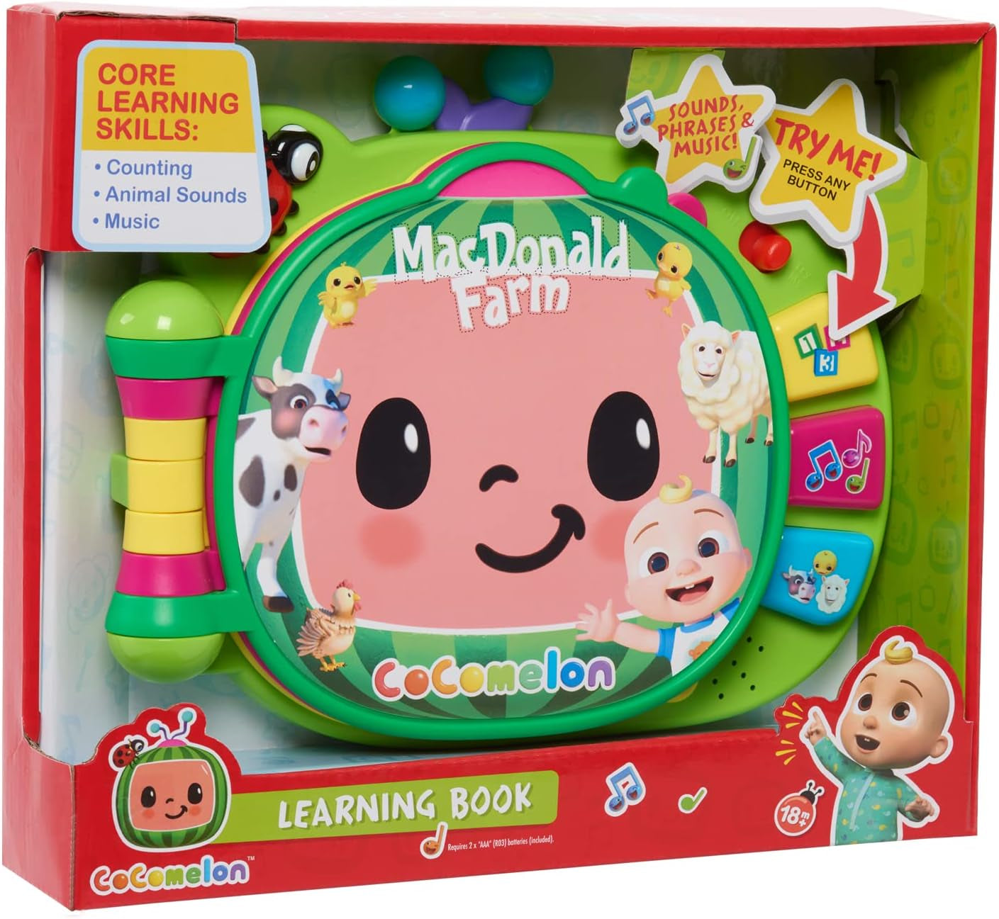 CoComelon, libro de aprendizaje de J.J, funciones de aprendizaje y electrónica, juguete para niños a partir de 18 meses, CCM10 (versión francesa) Bebe Toys Naty Shop